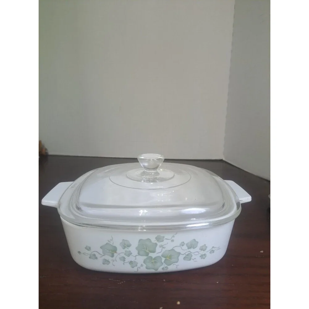 Vintage Corningware Callaway Green Ivy 1 Quart Casserole Dish